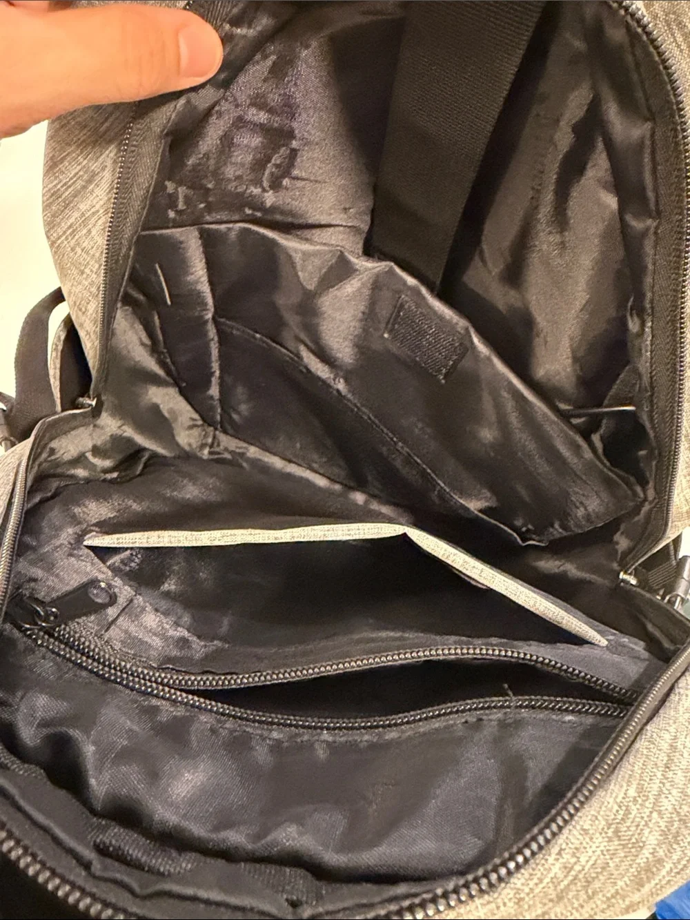 Mancro Grey Travel & Tech Backpack